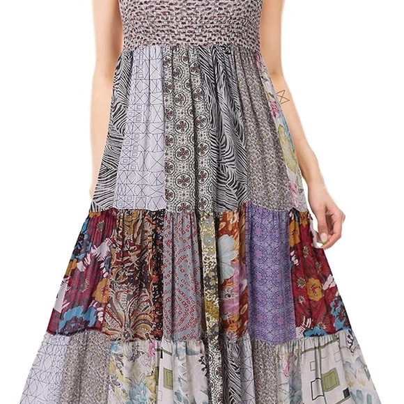 Young Threads Patchwork Maxi Dress - Picture 7 of 8